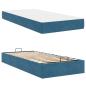Preview: Bettgestell mit Matratze mit Speicher Blau 90 x 190 cm Samt