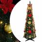 Preview: Künstlicher Weihnachtsbaum mit 100 LEDs Grün 150 cm PVC
