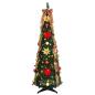 Preview: Künstlicher Weihnachtsbaum mit 100 LEDs Grün 150 cm PVC