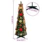 Preview: Künstlicher Weihnachtsbaum mit 100 LEDs Grün 150 cm PVC