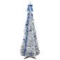 Preview: Künstlicher Weihnachtsbaum mit 150 LEDs Grün 180 cm PVC