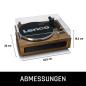 Preview: Plattenspieler mit 4 eingebauten Lautsprechern und Bluetooth-Empfang Wood