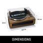 Preview: Plattenspieler mit 4 eingebauten Lautsprechern und Bluetooth-Empfang Wood