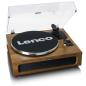 Preview: Plattenspieler mit 4 eingebauten Lautsprechern und Bluetooth-Empfang Wood