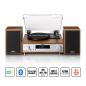 Preview: HiFi-Stereoanlage mit Plattenspieler, DAB+/FM-Radio und Bluetooth® Wood