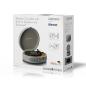 Preview: Retro-Schallplattenspieler aus Holz mit eingebauten Lautsprechern, Bluetooth® und AT3600L Tonabnehmer Grau