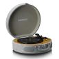 Preview: Retro-Schallplattenspieler aus Holz mit eingebauten Lautsprechern, Bluetooth® und AT3600L Tonabnehmer Grau