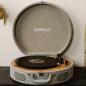 Preview: Retro-Schallplattenspieler aus Holz mit eingebauten Lautsprechern, Bluetooth® und AT3600L Tonabnehmer Grau