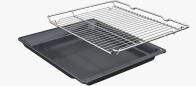 Preview: Bosch HBA572BB4 A+ Einbaubackofen, 60 cm breit, 71 L, Pyrolyse, TouchControl, 6 Heizarten, 10 Automatikprogramme, schwarz