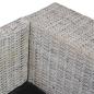 Preview: 2-tlg. Sofagarnitur mit Auflagen Grau Natur Rattan