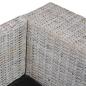 Preview: 2-tlg. Sofagarnitur mit Auflagen Grau Natur Rattan