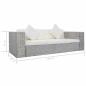 Preview: 2-tlg. Sofagarnitur mit Auflagen Grau Natur Rattan