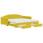 Preview: Tagesbett Ausziehbar mit Schubladen Gelb 100x200 cm Samt