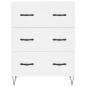 Preview: Highboard Weiß 69,5x34x180 cm Holzwerkstoff