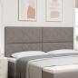 Preview: ARDEBO.de - Stoffkopfteil Geometrisch mit Kopfteil Taupe 200 cm Stoff