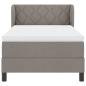 Preview: ARDEBO.de - Boxspringbett mit Matratze mit Matratze Taupe 90 x 190 cm Stoff