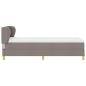 Preview: ARDEBO.de - Boxspringbett mit Matratze Creme 90x200 cm Stoff Taupe