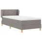 Preview: Boxspringbett mit Matratze Creme 90x200 cm Stoff Taupe