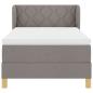 Preview: Boxspringbett mit Matratze Creme 90x200 cm Stoff Taupe