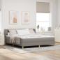 Preview: ARDEBO.de - Boxspringbett mit Matratze Creme 90x200 cm Stoff Taupe