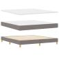 Preview: Boxspringbett mit Matratze Creme 90x200 cm Stoff Taupe