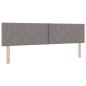 Preview: Boxspringbett mit Matratze Creme 90x200 cm Stoff Taupe