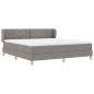 Preview: Boxspringbett mit Matratze Creme 90x200 cm Stoff Taupe