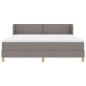 Preview: Boxspringbett mit Matratze Creme 90x200 cm Stoff Taupe