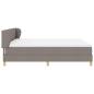 Preview: Boxspringbett mit Matratze Creme 90x200 cm Stoff Taupe