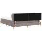Preview: Boxspringbett mit Matratze Creme 90x200 cm Stoff Taupe