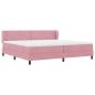 Preview: Boxspringbett mit Matratze Dunkelgrau 80x200 cm Samt Rosa