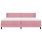 Preview: Boxspringbett mit Matratze Dunkelgrau 80x200 cm Samt Rosa