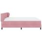 Preview: Boxspringbett mit Matratze Dunkelgrau 80x200 cm Samt Rosa