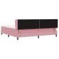 Preview: Boxspringbett mit Matratze Dunkelgrau 80x200 cm Samt Rosa