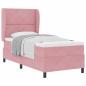 Preview: Boxspringbett mit Matratze mit Kopfteil Rosa 100 x 200 cm Samt