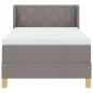 Preview: Boxspringbett mit Matratze mit Kopfteil Taupe 90 x 190 cm Stoff