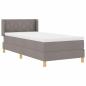 Preview: Boxspringbett mit Matratze mit Kopfteil Taupe 90 x 190 cm Stoff