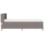 Preview: Boxspringbett mit Matratze mit Kopfteil Taupe 90 x 190 cm Stoff