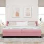 Preview: Boxspringbett mit Matratze Schwarz 100x200 cm Velvet Rosa