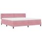 Preview: Boxspringbett mit Matratze Schwarz 100x200 cm Velvet Rosa