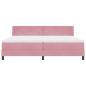 Preview: Boxspringbett mit Matratze Schwarz 100x200 cm Velvet Rosa
