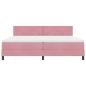 Preview: Boxspringbett mit Kopfteil Rosa 200 x 200 cm Samt