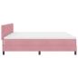Preview: Boxspringbett mit Kopfteil Rosa 200 x 200 cm Samt