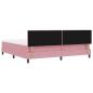 Preview: Boxspringbett mit Kopfteil Rosa 200 x 200 cm Samt
