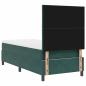 Preview: Boxspringbett mit Matratze Dunkelgrün 90 x 200 cm Samt