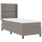 Preview: Boxspringbett mit Matratze mit Kopfteil Taupe 90 x 190 cm Stoff