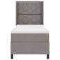Preview: Boxspringbett mit Matratze mit Kopfteil Taupe 90 x 190 cm Stoff