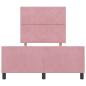 Preview: Bettgestell mit Kopfteil Rosa 120 x 190 cm Samt