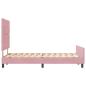 Preview: Bettgestell mit Kopfteil Rosa 120 x 190 cm Samt