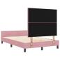 Preview: Bettgestell mit Kopfteil Rosa 120 x 190 cm Samt